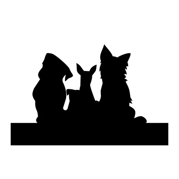 白い背景の上の犬画像 — ストックベクタ