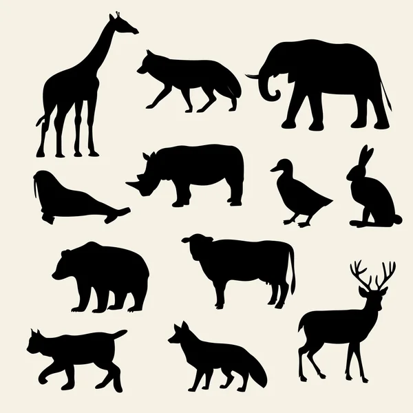 Zwierzęta ikony ilustracja — Wektor stockowy