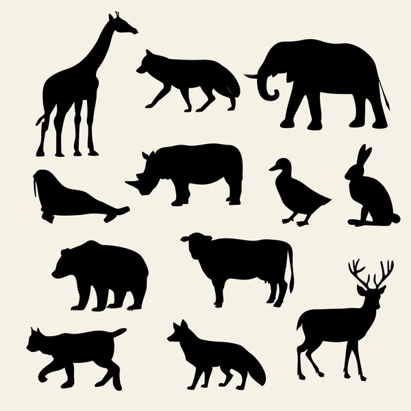 Animaux icônes illustration — Image vectorielle