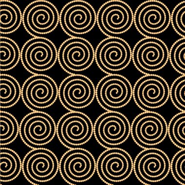 siyah bir zemin üzerine soyut dekoratif desen