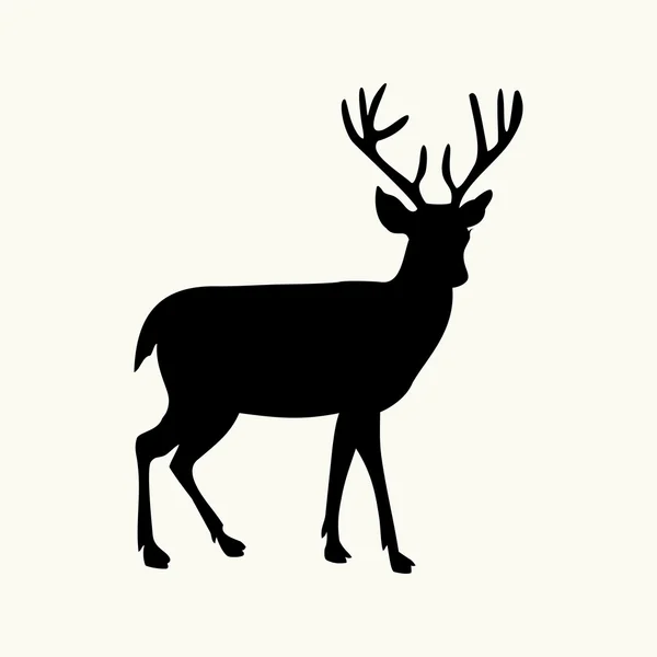 Deer icon on the background — Stock Vector