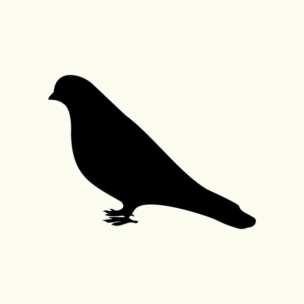Paloma icono negro — Archivo Imágenes Vectoriales