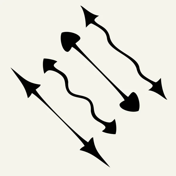 Значок волнистых стрелок — стоковый вектор