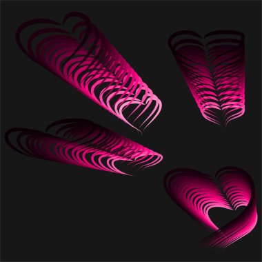 kalp sembol geçiş bir renkten diğerine