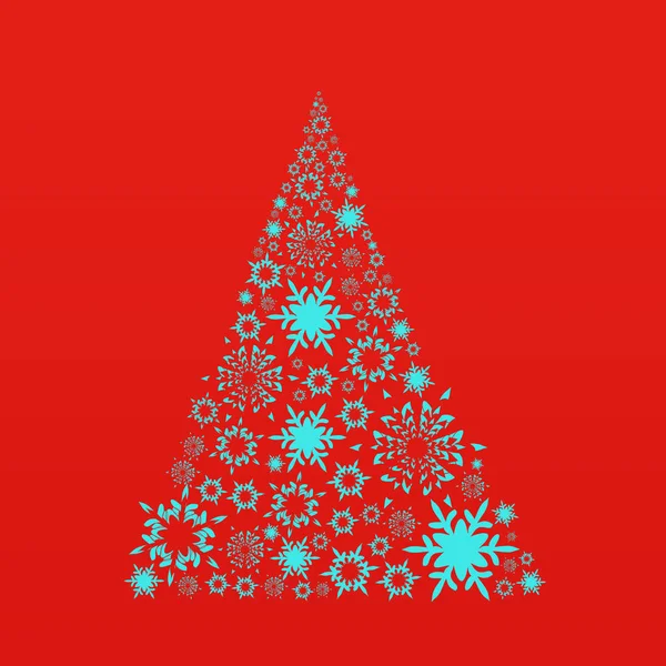 Carte de Noël, sapin de Noël — Image vectorielle
