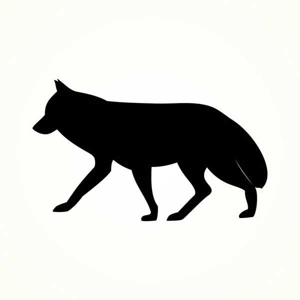 Ikon serigala - Stok Vektor