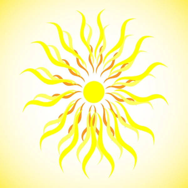 Illustrazione astratta del vettore icona del sole — Vettoriale Stock