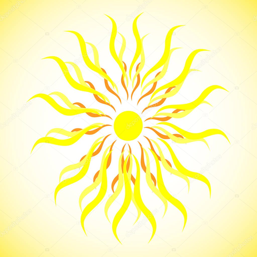 abstract sun icon vector illustration