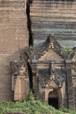 Mingun Pagoda, Mingun, Mandalay, Myanmar kalıntıları yakın çekim