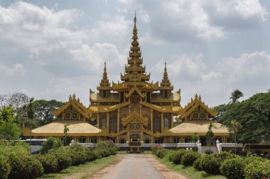 BAGO, MYANMAR - MAY 6, 2017: Kanbawzathadi Palace, Bago, Myanmar