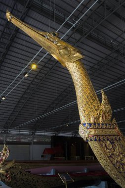 Bangkok, Tayland - 12 Ağustos 2017: Ulusal Müzesi, Bangkok, Tayland, Thailand, Kraliyet mavna Suphannahong