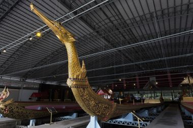 Bangkok, Tayland - 12 Ağustos 2017: Ulusal Müzesi, Bangkok, Tayland, Thailand, Kraliyet mavna Suphannahong