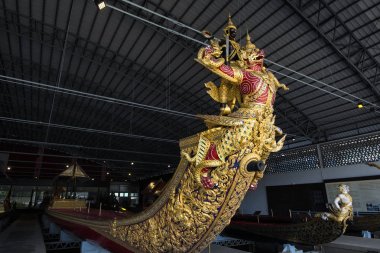 Bangkok, Tayland - 12 Ağustos 2017: Ulusal Müzesi, Bangkok, Tayland, Thailand, Kraliyet mavna Narai şarkı Suban