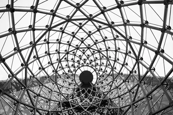 Arka mimari plan, kavisli çelik kiriş cam tavan