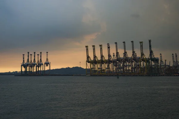 Container kraan Tanjong Pagar laden Dock, Singapore — Stockfoto