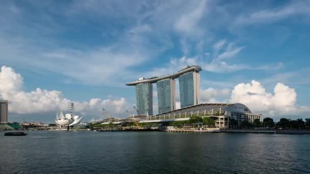 マリーナ サンズ ホテル シンガポールのシンガポール シンガポール 2018 タイムラプス — ストック動画