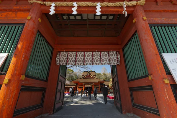 Shizuoka Giappone Apr 2019 Fujisan Hong Sengen Taisha Primavera Dove — Foto Stock