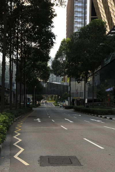 Singapore Singapore Apr 2020 Empty Street Orchard Road Singapore Circuit — Stock Photo, Image