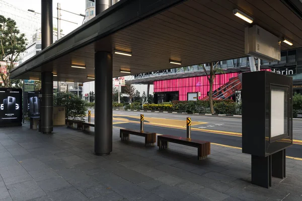 Singapore Singapore Apr 2020 Empty Street Orchard Road Singapore Circuit — Stock Photo, Image