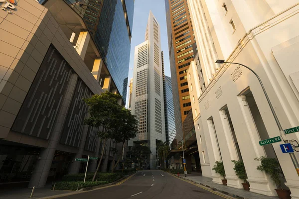 Singapore Singapore Apr 2020 Empty Street Singapore Cbd Circuit Breaker — Stock Photo, Image