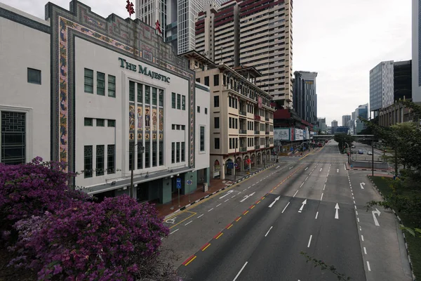 Singapore Singapore Apr 2020 Empty Street Singapore Chinatown Circuit Breaker — Stock Photo, Image