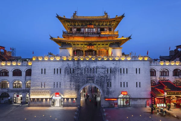 Henan China Oct 2019 Vista Nocturna Lijing Gate Entrada Luoyang — Foto de Stock