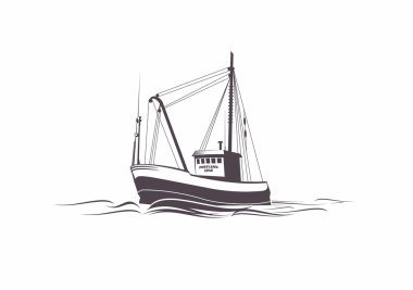 Fishing Boat vector illustration clipart