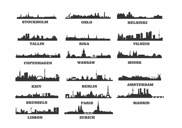 Illustrazione vettoriale degli skyline del capitale — Vettoriale Stock
