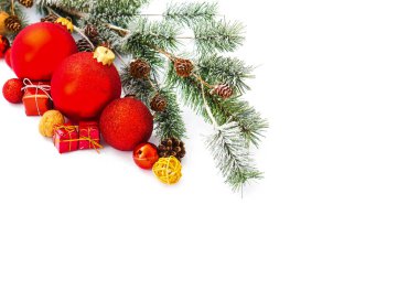 Ahşap arka planda Noel süslemesi