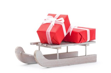 Noel dekorasyonu. Beyaz arka plan kompozisyonu