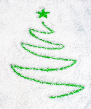 Noel kelime kar üstünde