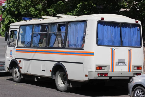 Auto Soccorso Russa Paz Del Ministero Delle Situazioni Emergenza Retrovisore — Foto Stock