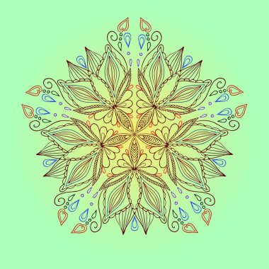 Süsleme mandala (vektör), desen tasarım. Vektör içinde yapılan geometrik daire öğesi.