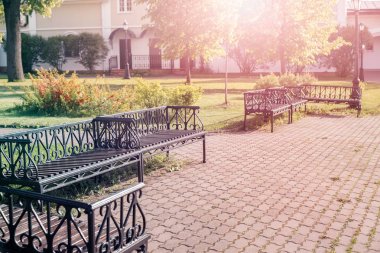 Açık park alanı görünümü. Kültür ve Rekreasyon şehir içinde park