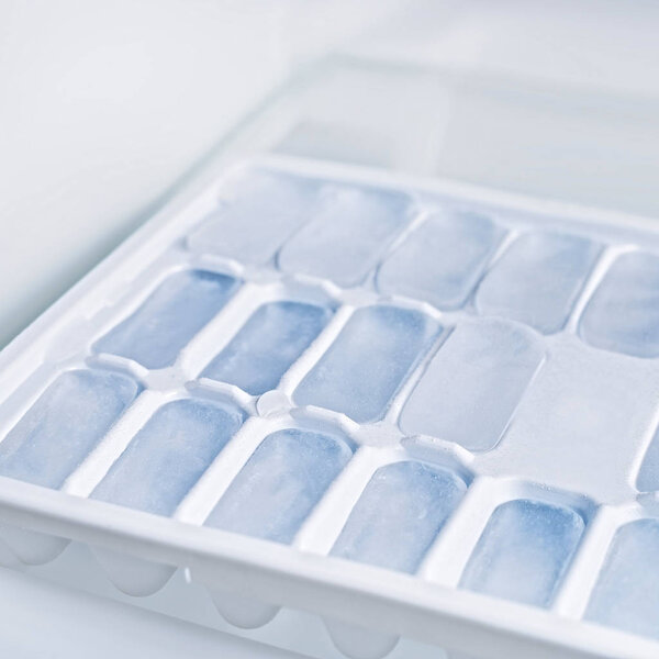 The ice in the refrigerator. Molds for freezing