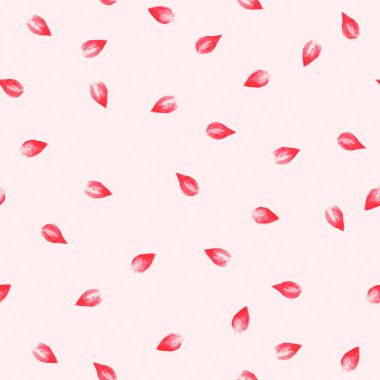 Seamless modeli Pembe çiçek yaprakları arka plan. Suluboya çiçek