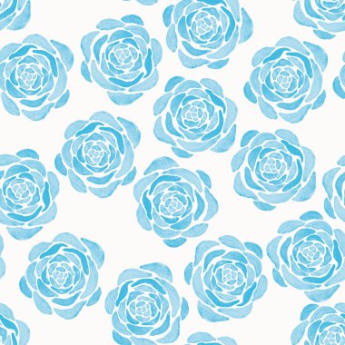 Beyaz zemin üzerinde mavi güller