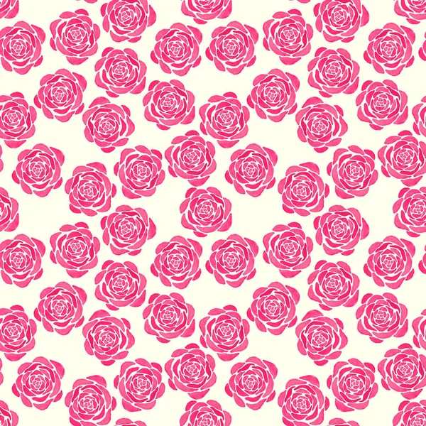 Безшовні троянди абстрактний візерунок. Маленькі яскраво-рожеві квіти — стокове фото