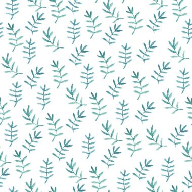 Sulu Boya Dikişsiz desen bırakır ve, yeşil doku boyalı suluboya şubeleri