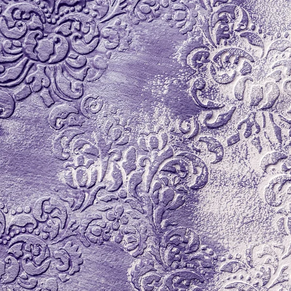 Papel Texturizado Medio Tono Patrón Púrpura Blanco Patrón Acrílico Inacabado —  Fotos de Stock