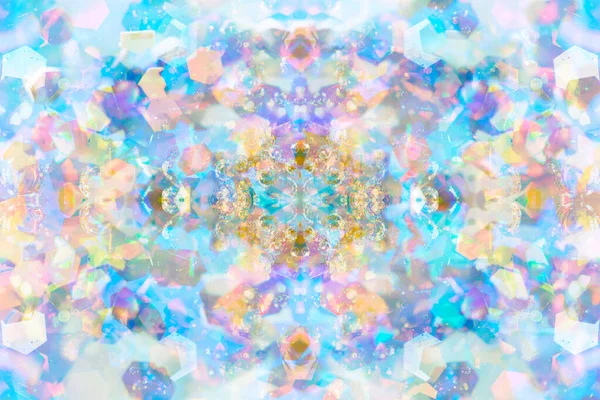 Mystical Rainbow Background Kaleidoscopic Pattern Glitter Spots Light — Stock Photo, Image