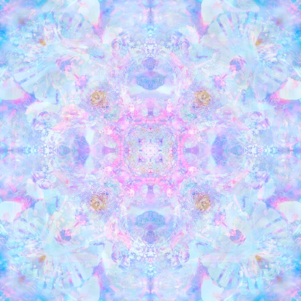Symmetrischer Heller Hintergrund Rundes Mandala Esoterischen Stil Nahtlose Textur Aus — Stockfoto