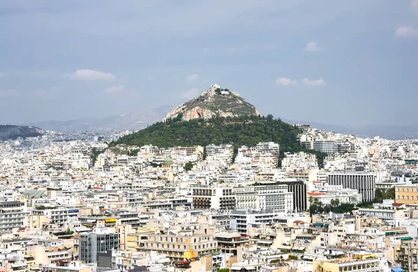 Hill Likavit (Likavitos) or Wolf Mountain in the center of Athen Royalty Free Stock Photos