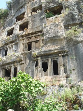 Fethiye şehir yakınındaki antik Likya mezar
