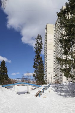 Mavi tasarım köprü kış City