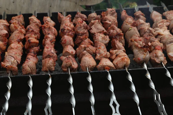 Shish Kebab Stekt Grillen — Stockfoto