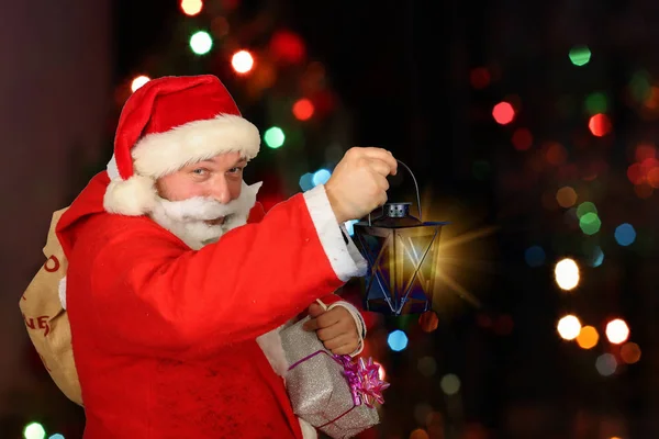 Funny Santa Claus Have Fun — Stock Photo, Image