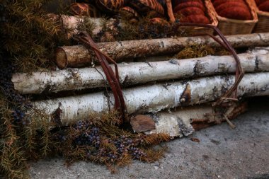 Dekorasyon / paket huş ağacı çubuklar .