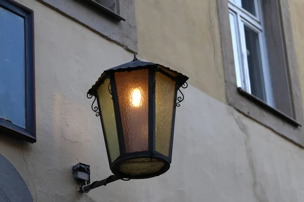 Уличное Освещение Старинный Фонарь Крупным Планом — стоковое фото