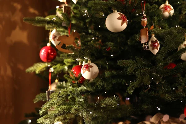 Bela Cena Natal Ano Novo Mercado Natal — Fotografia de Stock